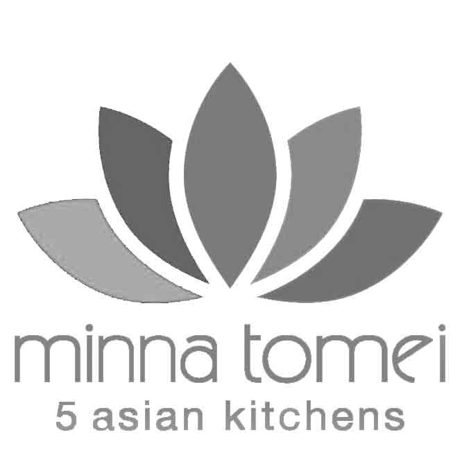 Black and white logo Mina Tomei