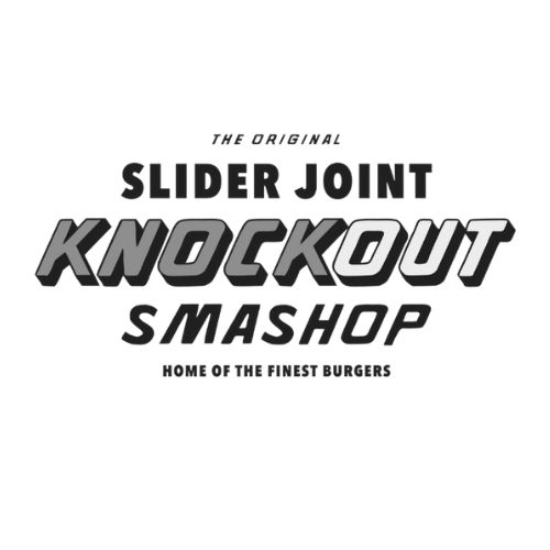 Knockout Slider Burger logo